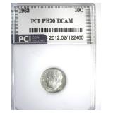 1963 Dime PR70 DCAM LISTS $150 in 69 DCAM