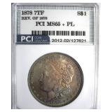 1878 7TF Morgan MS65+ PL LISTS $3250