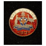 1913 Australia Shilling Red Blue White