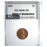 1918 Cent MS66 RB LISTS $375