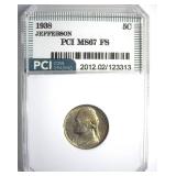1938 Jefferson Nickel MS67 FS LISTS $450