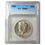 1966 Kennedy ICG MS66+ LISTS $975