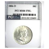 1954-D Franklin MS66 FBL LISTS $475