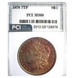1878 7TF Morgan MS66 LISTS $2650