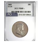 1962 Franklin PR69+ DCAM LISTS $3850 IN 69 DC