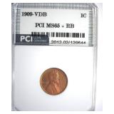1909-VDB Cent MS65+ RB LISTS $175