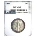 1942 Walking Liberty MS67 LISTS $650