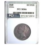 1840 Rupee PCI MS64 India