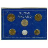1981 5 Pennia - 5 Markkaa UNC Suomi Finland