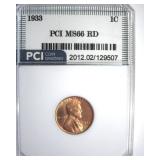 1933 Cent MS66 RD LISTS $400