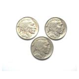 1935 1937x2 Nickel BU 3 Pc Buffalo Lot