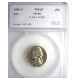 1968-S Nickel SEGS PR65 6 Full Steps Golden Toning