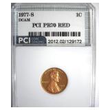 1977-S Cent PR70 DCAM RD LISTS $1800