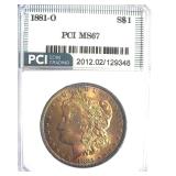 1881-O Morgan MS67 LISTS $75000