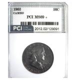 1962 Franklin PCI MS69+ CAMEO Unlisted