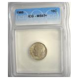 1960 Dime ICG MS67+