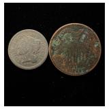 1865, 1868 2 Cent & 3 Cent Nice Circ