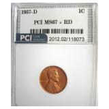 1957-D Cent MS67+ RD LISTS $6500