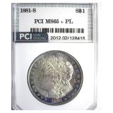 1881-S Morgan MS65+ PL LISTS $435