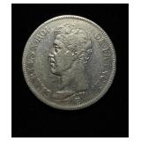 1825 France Crown 5 Francs XF