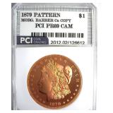 1879 Pattern Dollar PCI PR69CAM Mor/Barber Cu Copy