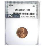 1916 Cent MS67+ RB Rainbow LISTS $650 IN 66+