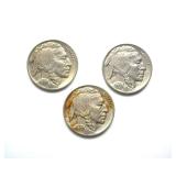 1937x3 Nickel BU 3 Pc Buffalo Lot