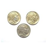 1935x2 1937 Nickel BU 3 Pc Buffalo Lot