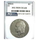 1973-S CN Ike PR70 DCAM LISTS $3250