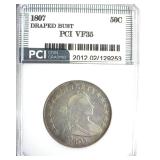 1807 Draped Bust 50 Cents VF35 LISTS $1500