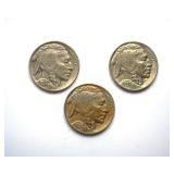 1935 1936 1937 Nickel BU 3 Pc Buffalo Lot