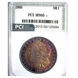 1885 Morgan PCI MS65+ Fantastic Color