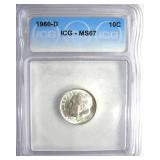 1960-D Dime ICG MS67