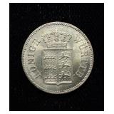 1856 German States 6 Kreuzer Silver Gem UNC