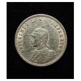 1910-J German Africa 1/4 Rupie AU+ Rare