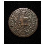 1755-F German States 3 Pfennig AU Rare