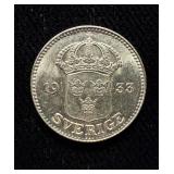 1933-G Sweden 25 Ore Ch BU