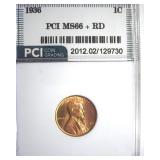 1936 Cent MS66+ RD LISTS $100