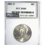 2001-D Kennedy MS68 LISTS $260