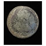 1784 8 Reales Silver Crown China Chopmarks