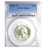 1963-D Quarter PCGS MS65