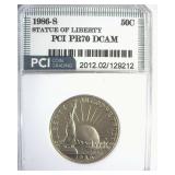 1986-S 50c Statue of Liberty PCI PR70 DCAM
