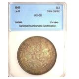 1908 S$1 NNC AU58 China Empire