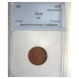 1967 Cent NNC PR69 RD South Africa