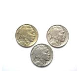 1936x2 1937 Nickel BU 3 Pc Buffalo Lot