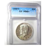 1968-D Kennedy ICG MS66+ LISTS $150