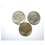 1935 1936 1937 Nickel BU 3 Pc Buffalo Lot