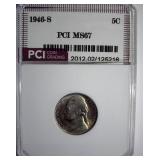 1946-S Nickel MS67 LISTS $215