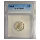 1959-D Dime ICG MS67