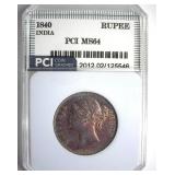 1840 Rupee PCI MS64 India